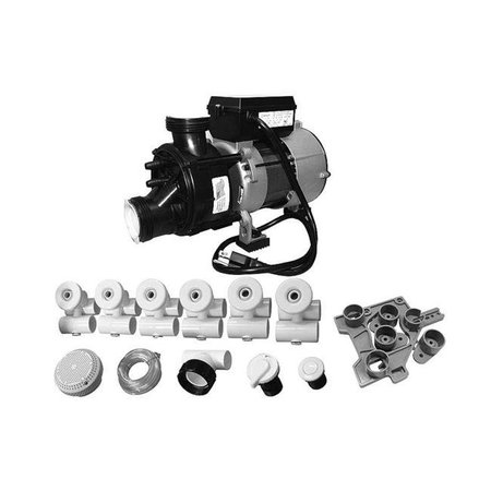 ALLIED INNOVATIONS Allied Innovations 3-80-5080 Slimline Plumbing Bath Kit for Jetted Tub Assembly Kit with 1.0HP Bath Pump & Pump Stand; White 3-80-5080